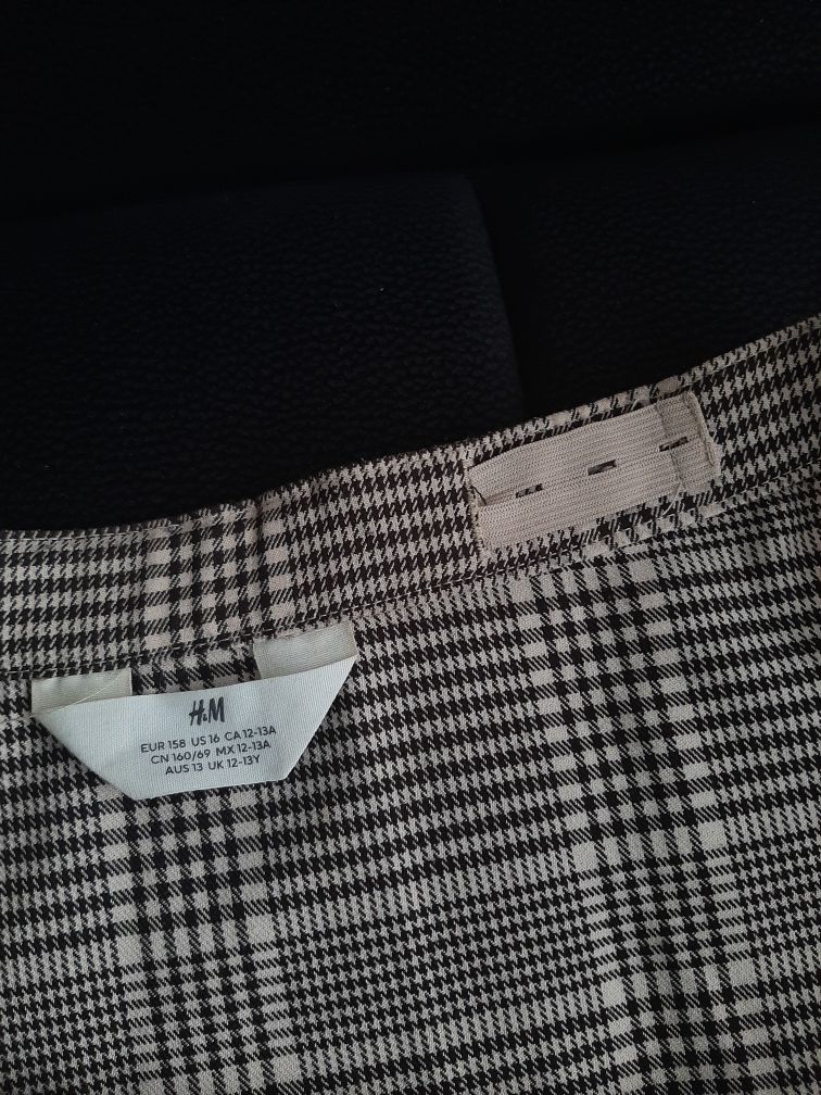 158 plisowana spódnica spodniczka w kratę h&m