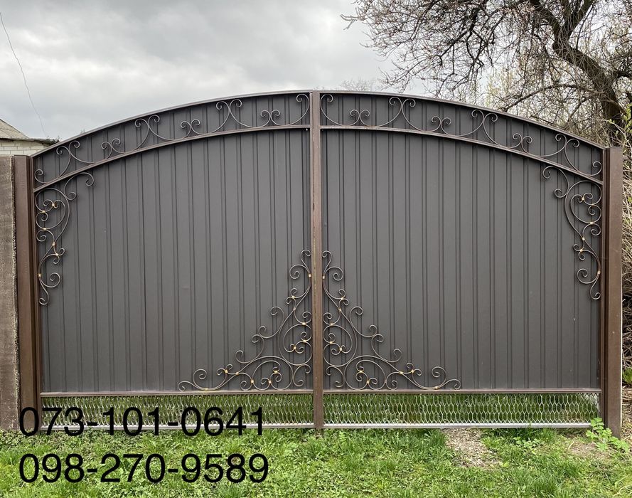 Ворота відкатні, розпашні та калітки, Вироби з металу.