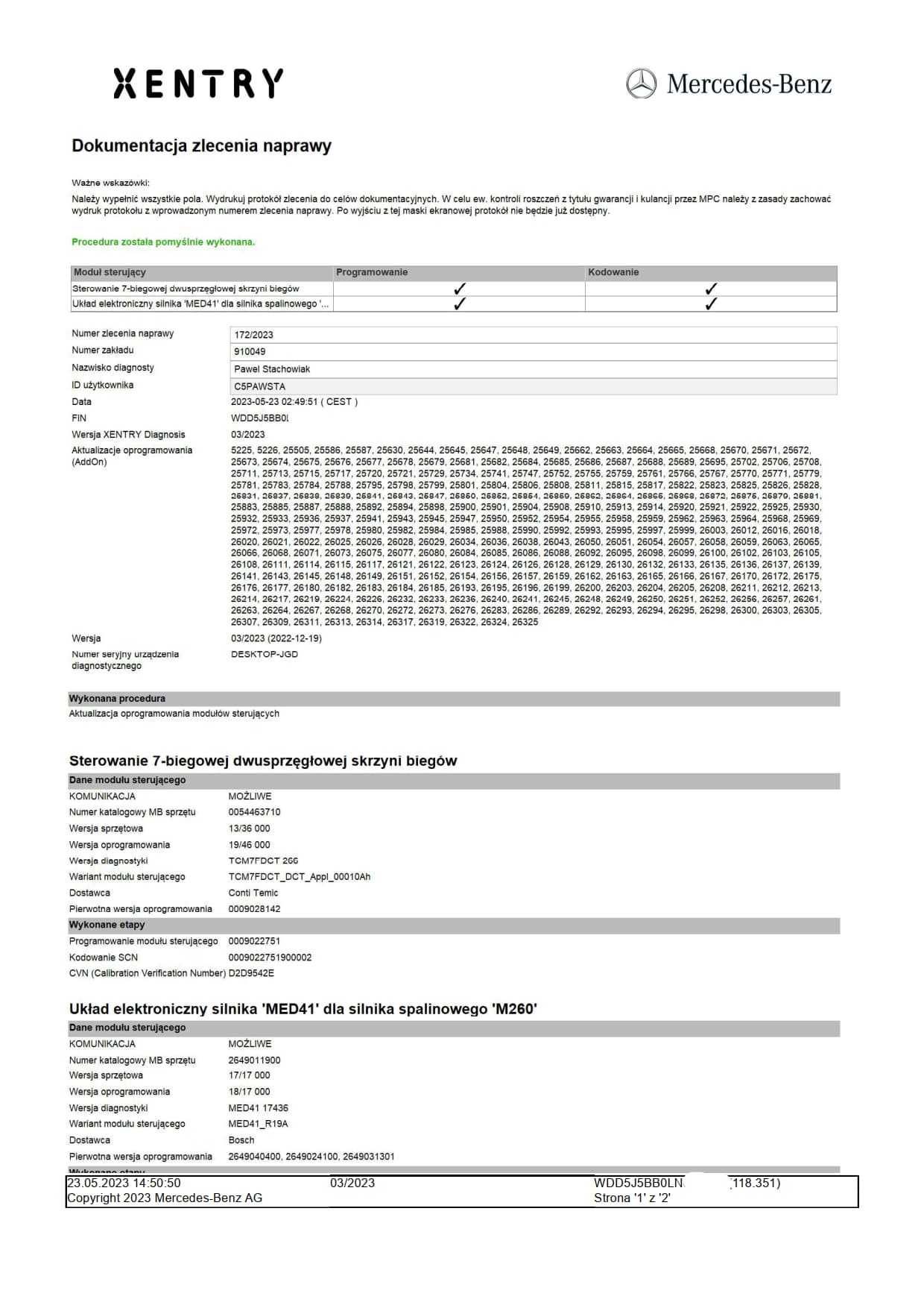 MERCEDES Kodowanie SCN online i programowanie online sterowników