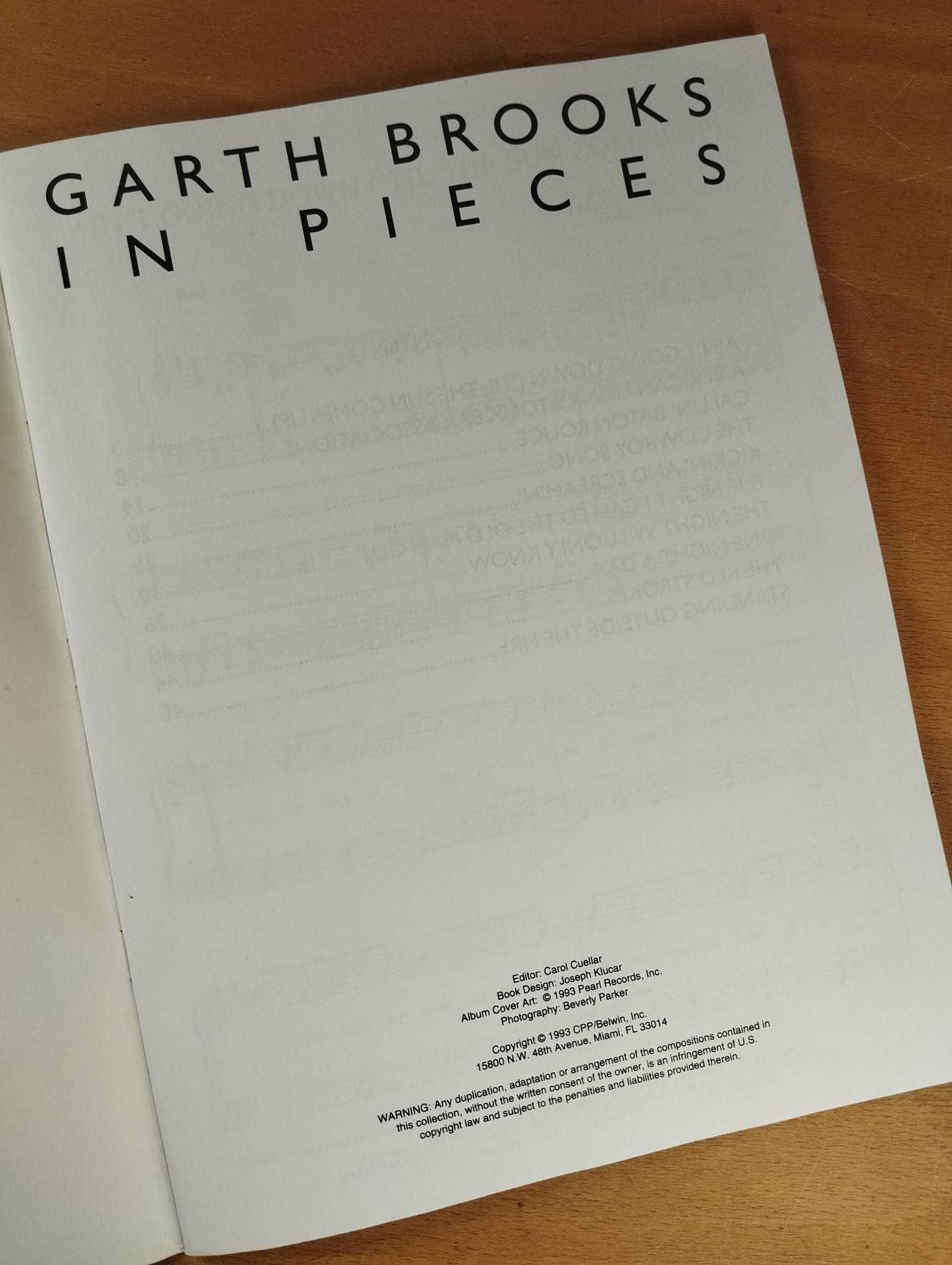 Partituras Garth Brooks, In Pieces