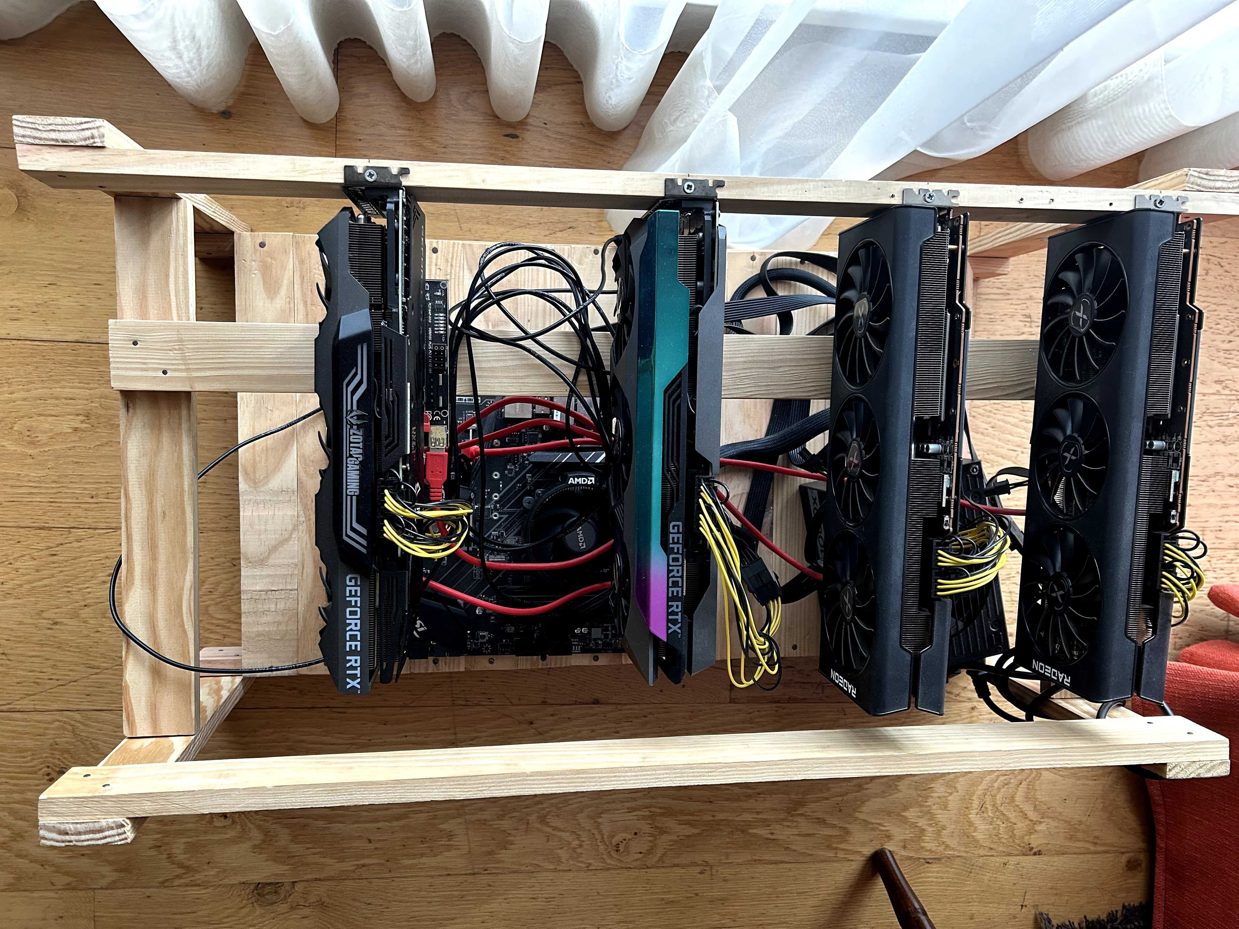 RIG Mineração / 3080TI, 3080, 2x 6800XT /