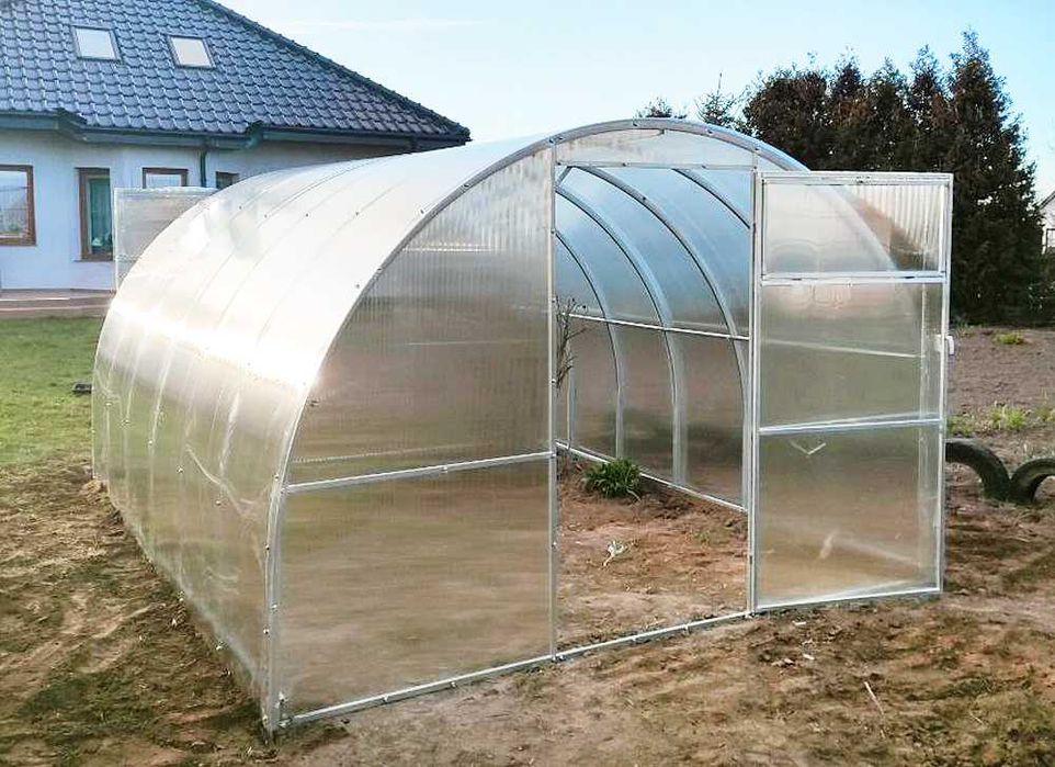 Szklarnia z poliwęglanu 3x4 3x6 3x8 3x10 3x12m pr. 40x20/20x20mm 4-6mm
