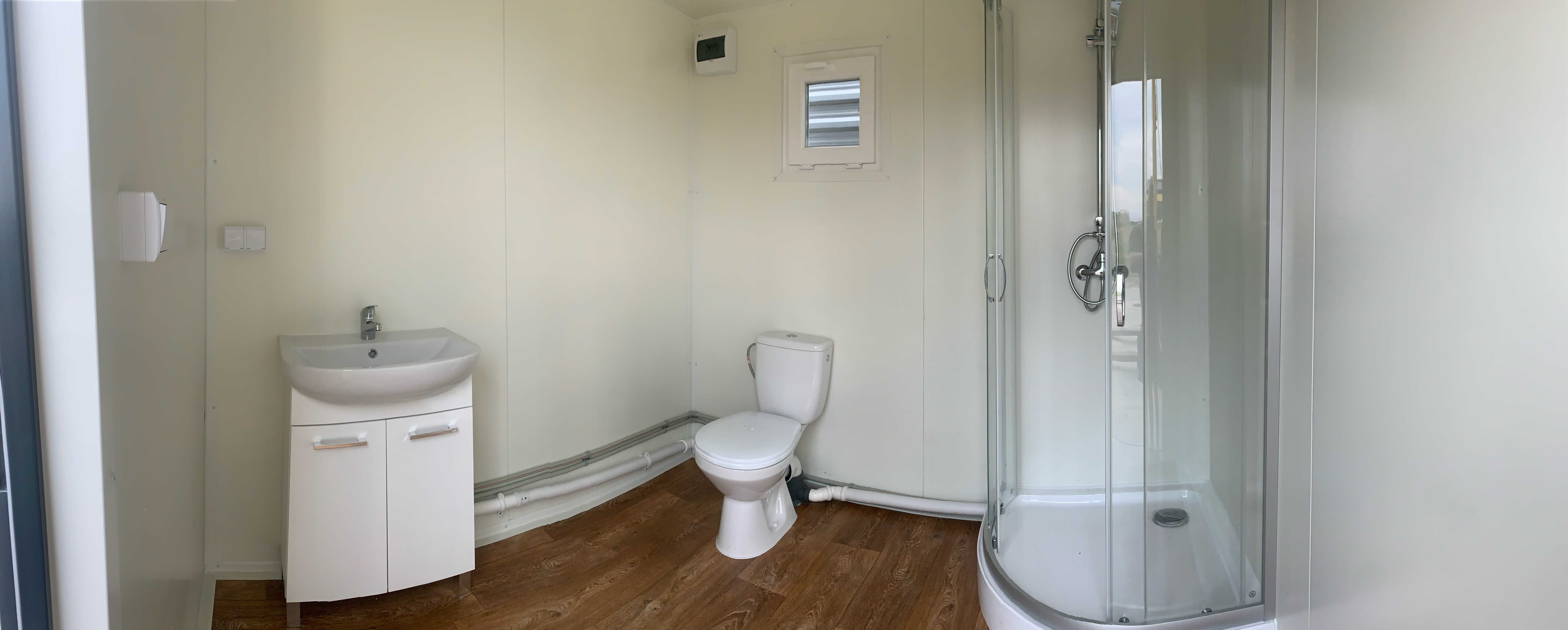 Kontener socjalny biurowy sanitarny budowlany łazienka portiernia