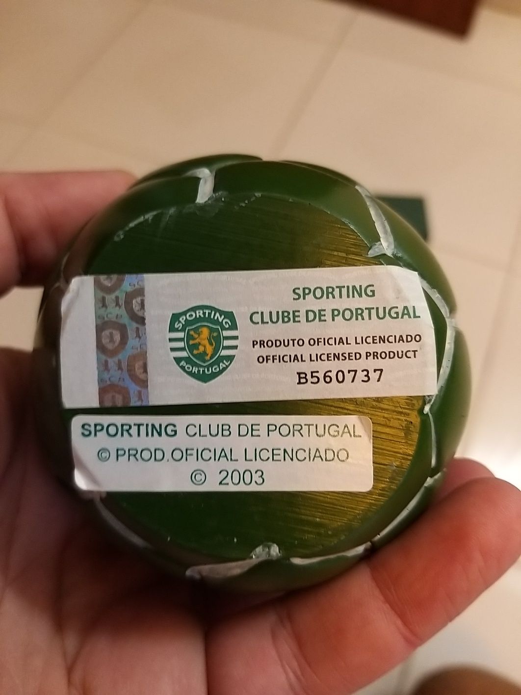 SPORTING - Troféu Bola com Logo - NOVO