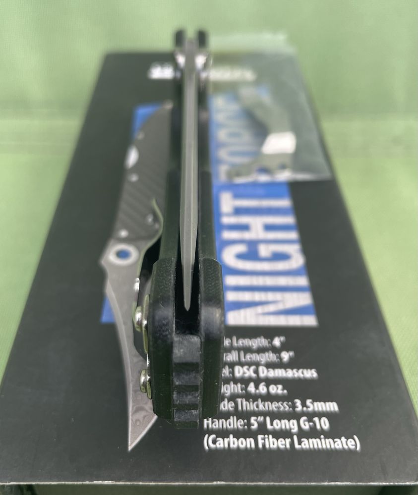нож Cold Steel Night Force, DSC Damascus - N690 + Nitro B, Tri-AD-Lock
