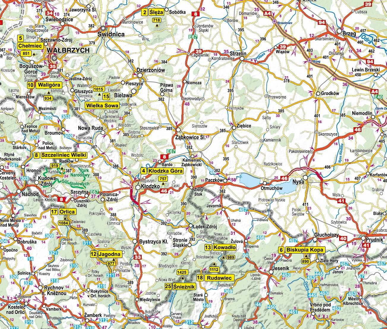 MAPA Korony Korona Gór Polski COMPASS