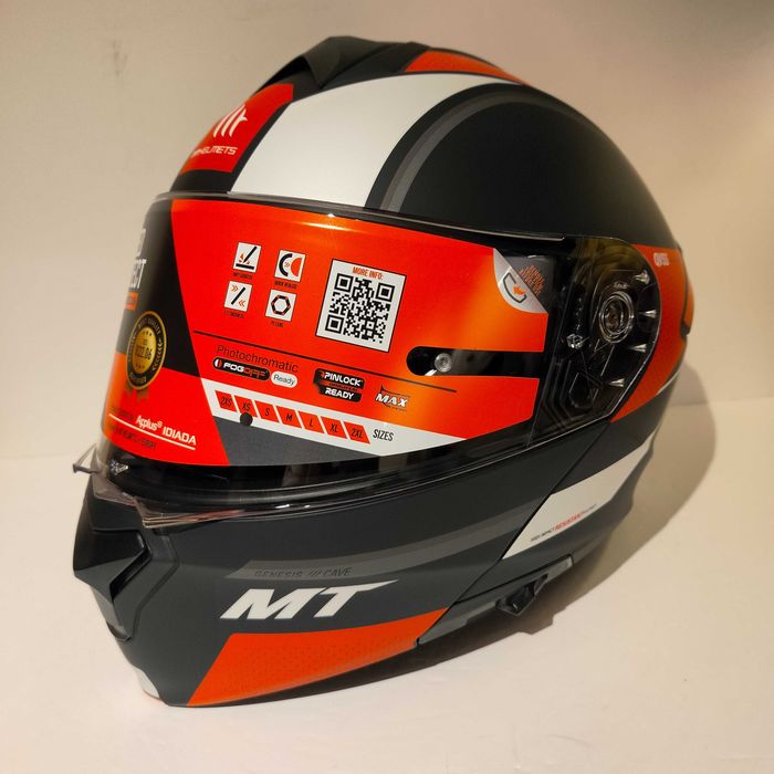 Capacete modular MT Genesis SV Mota scooter novo