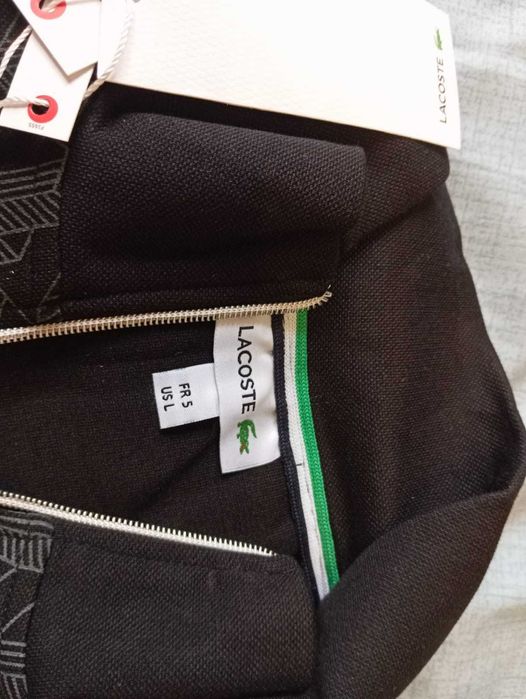 Lacoste monogram 2 - regular fit czarny, najwyższa jakość rozmiar L