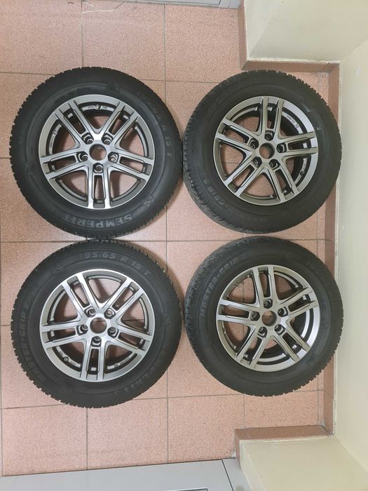 Koła 15" | alufelgi Dezent idealne | opony zimowe Semperit 195/65 R15