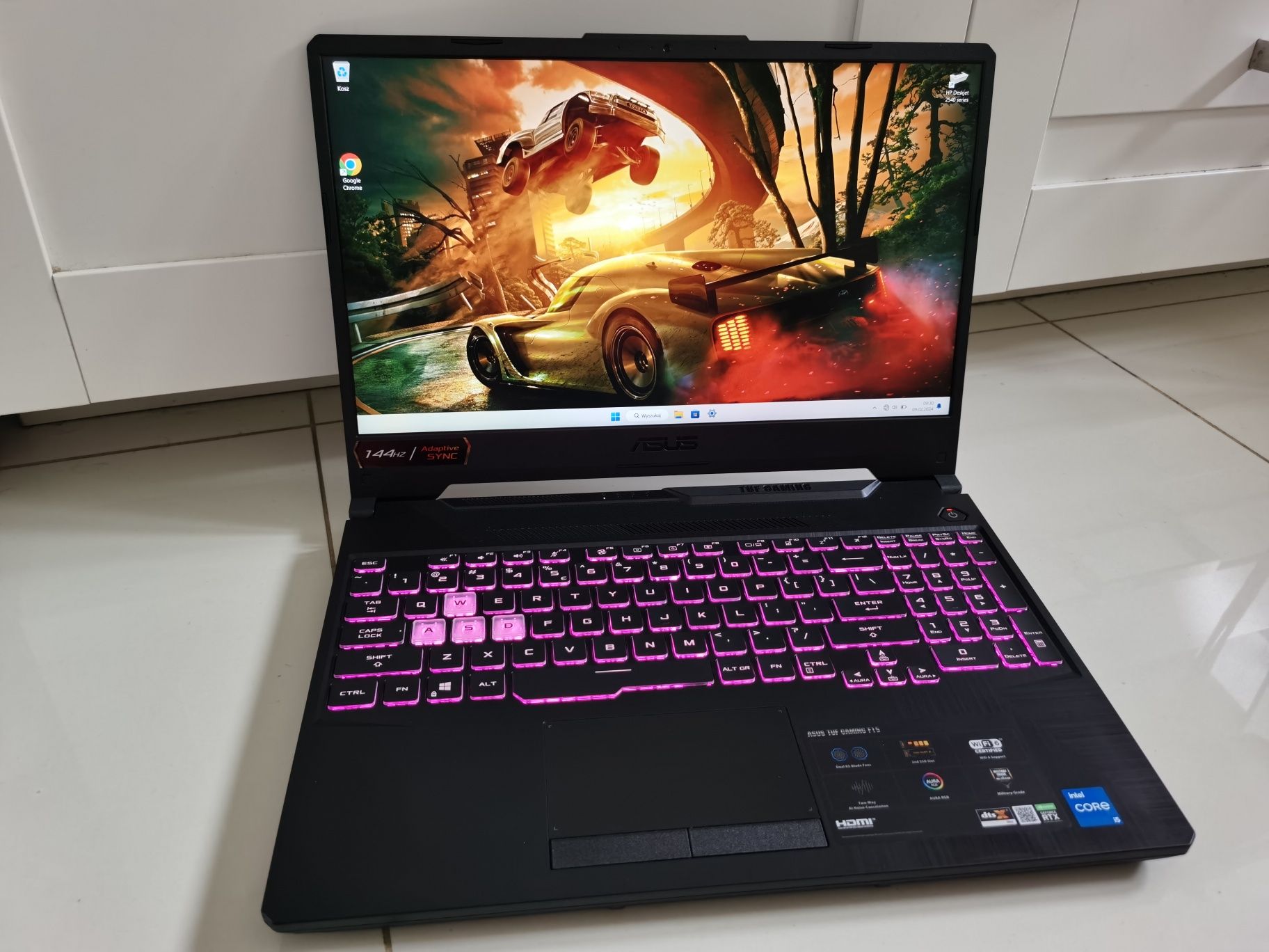 GAMINGOWY Laptop ASUS TUF-144Hz i5 11Th 12x4.50Ghz,16GB,RTX3050Ti-4GB