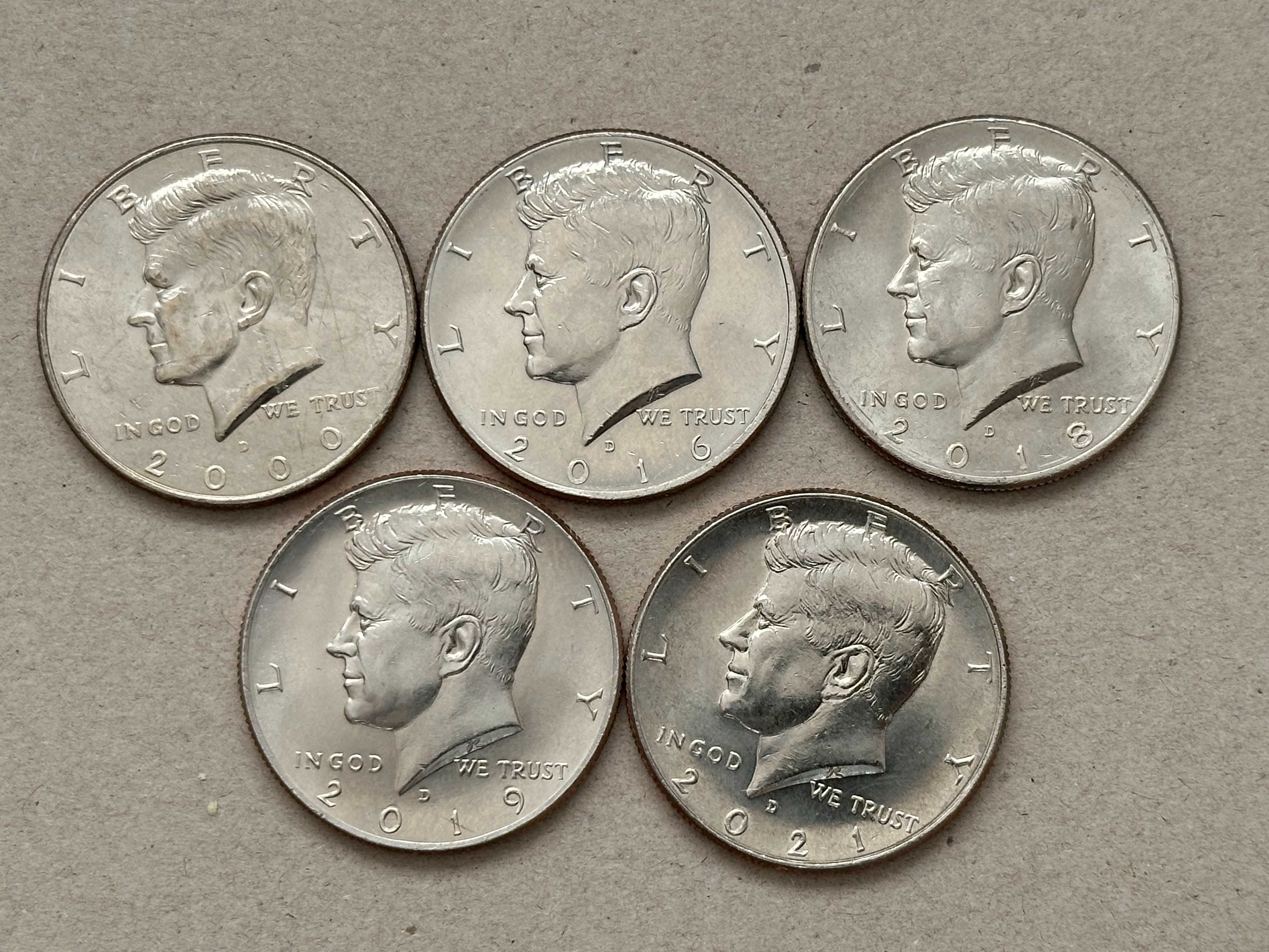 Монети США 50 центів 1/2 долара Half Dollar Кенеді. P, D, S.різні роки