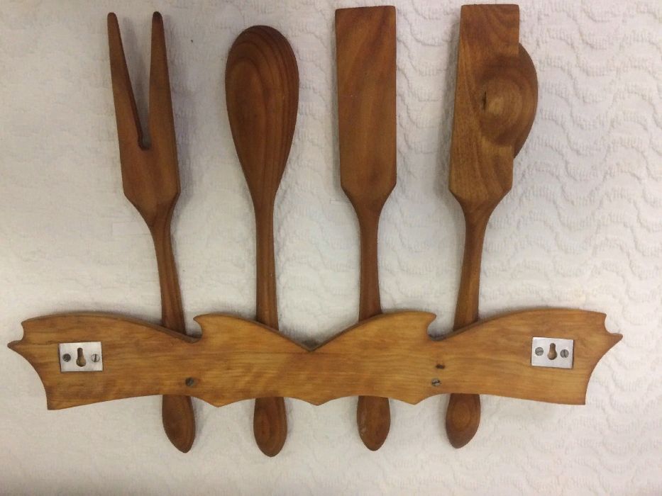 Ручная работа дерево набор для кухни посуда сувенир из дерева