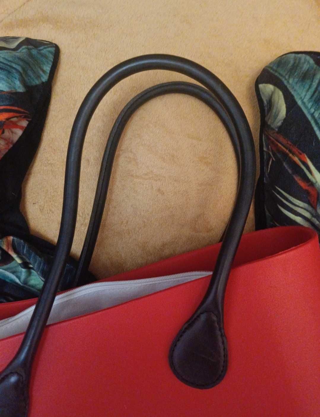 Torebka shopperka O bag czerwona