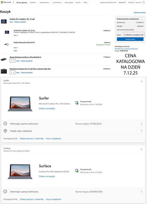 TOP Microsoft Surface Pro 11 Snapdragon X Elite Copilot+ pełny zestaw