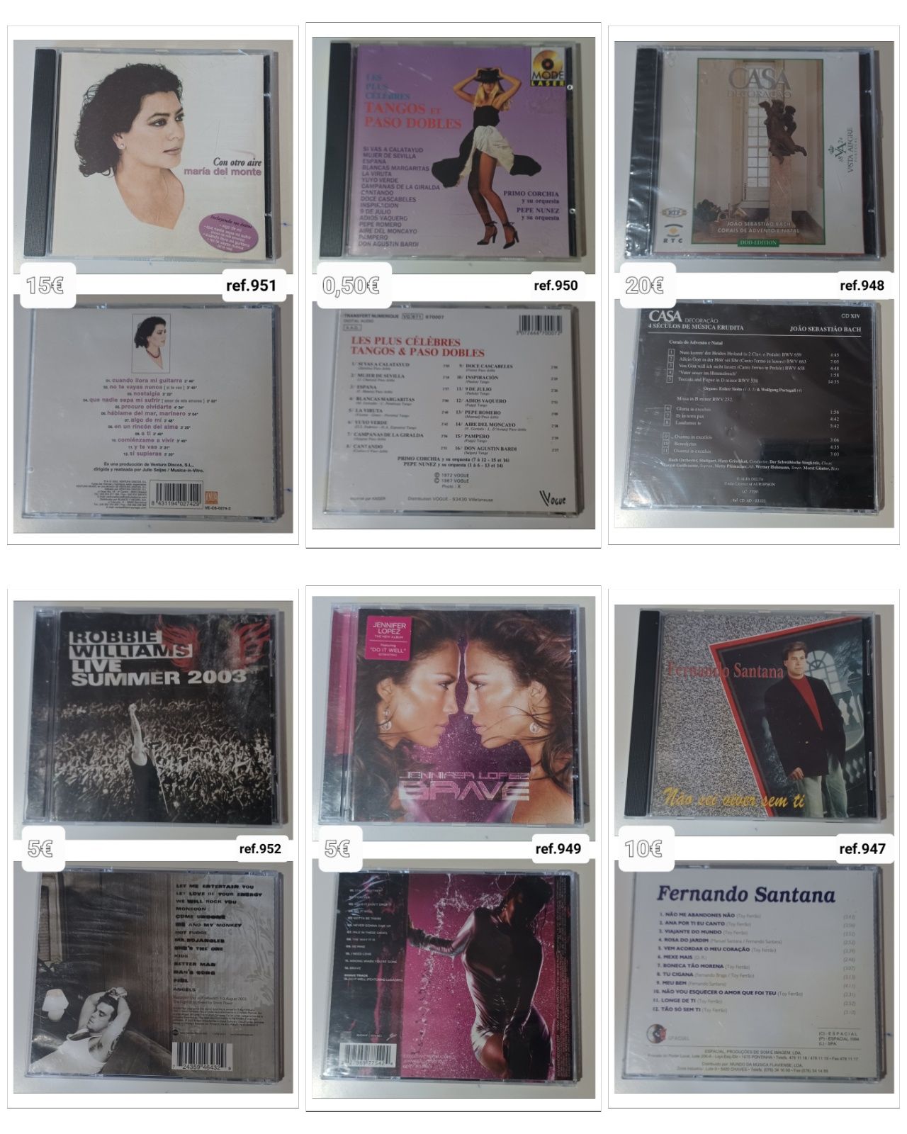CD's de música variados