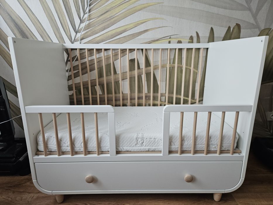 Łóżeczko Myllra (120x60) Ikea + materac Hilding Dobranocka