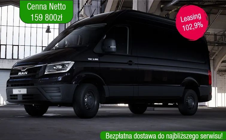 MAN TGE 3.180 4X2F SB  MAN Polska oferuje pojazdy dostawcze Next Level dostępne od ręki!