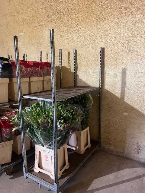 Carrinhos para Transporte de Flores – 3 Prateleiras