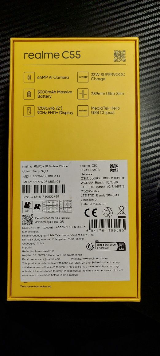 Realme c55  6gb ram, 128gb