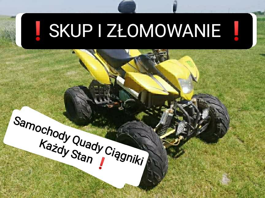 Skup Kasacja Złomowanie Aut Samochodów Quadów Ciągników Uszkodzonych