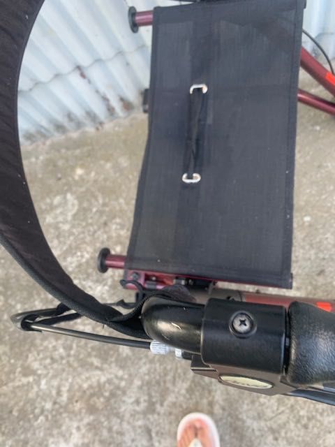 Chodzik balkonik składany czterokołowy podpórka DRIVE 130 kg BORDO