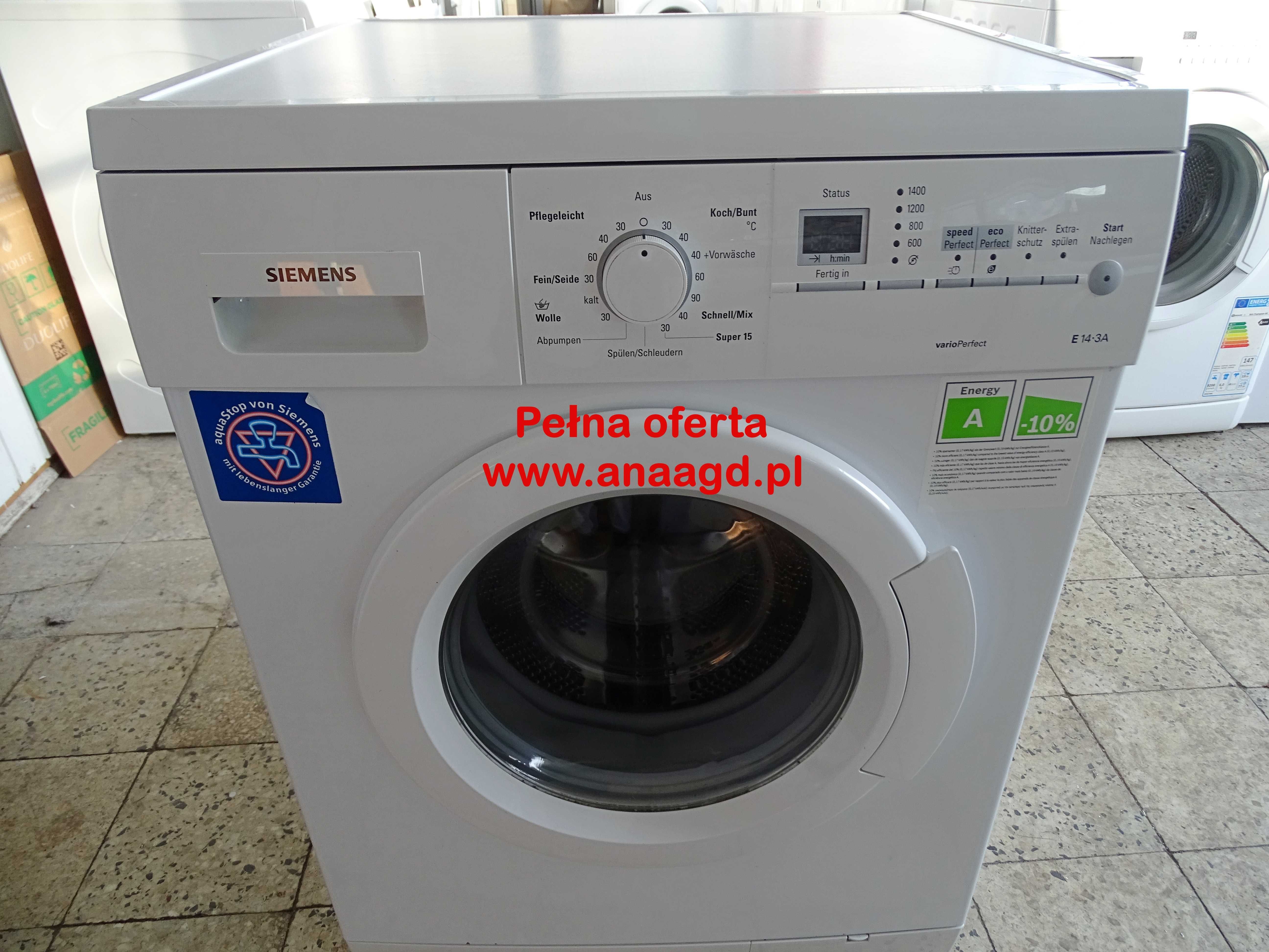 Pralka SIEMENS E 14-3A WM 14E3A3 A++ GWARANCJA! Duży Wybór Sprzętu AGD