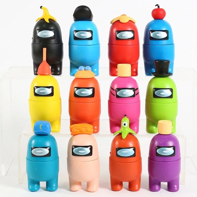 AMONG US figurki 8-10 cm duże pcv zestaw 12 sztuk.