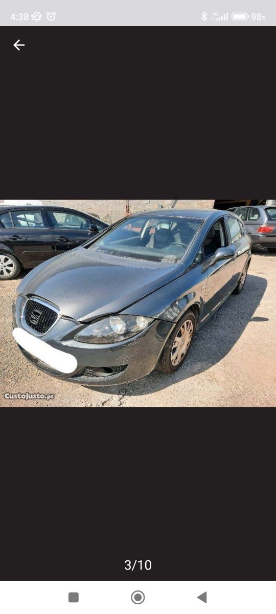 Peças Seat leon 1P motor 1.9Tdi BXE 105cv