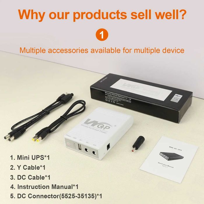 Powerbank для роутера WGP-103 Mini UPS 10400 mAh интернет без света