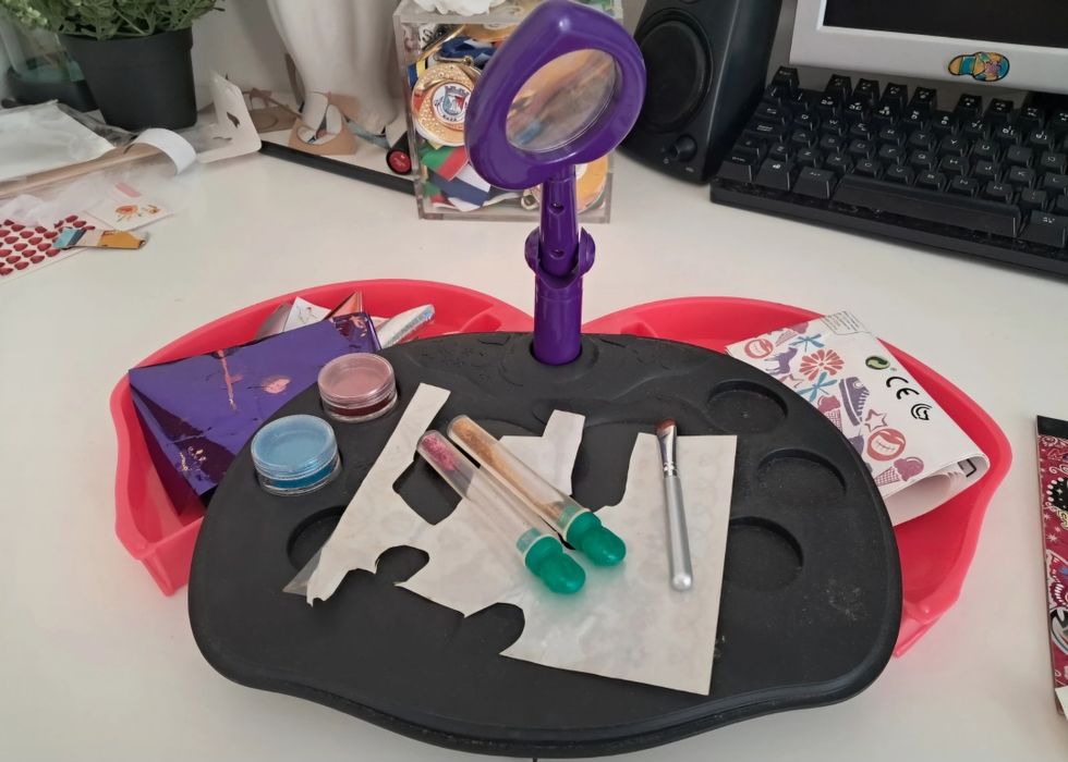 kit de tatuagens com glitter + tatuagens de água (oferta)