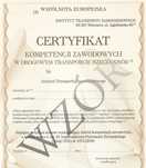 Certyfikat kompetencji zawodowych przewoźnika rzeczy/osoby CKZ