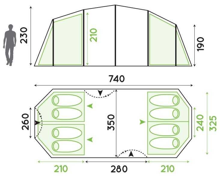 TENDA Gelert Horizon 8 PESSOAS