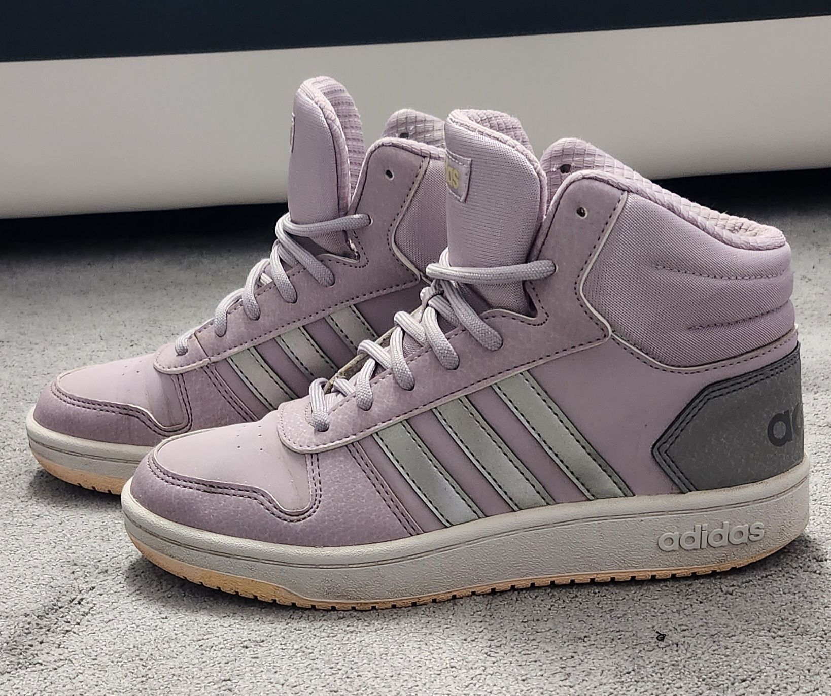 Adidas Hoops 2.0 Mid Shoes - liliowe rozm.36 2/3