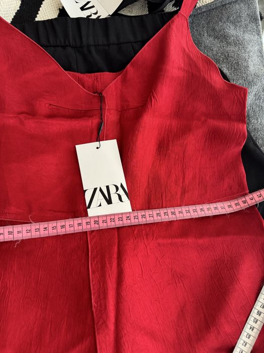 Червона сукня комбінація zara