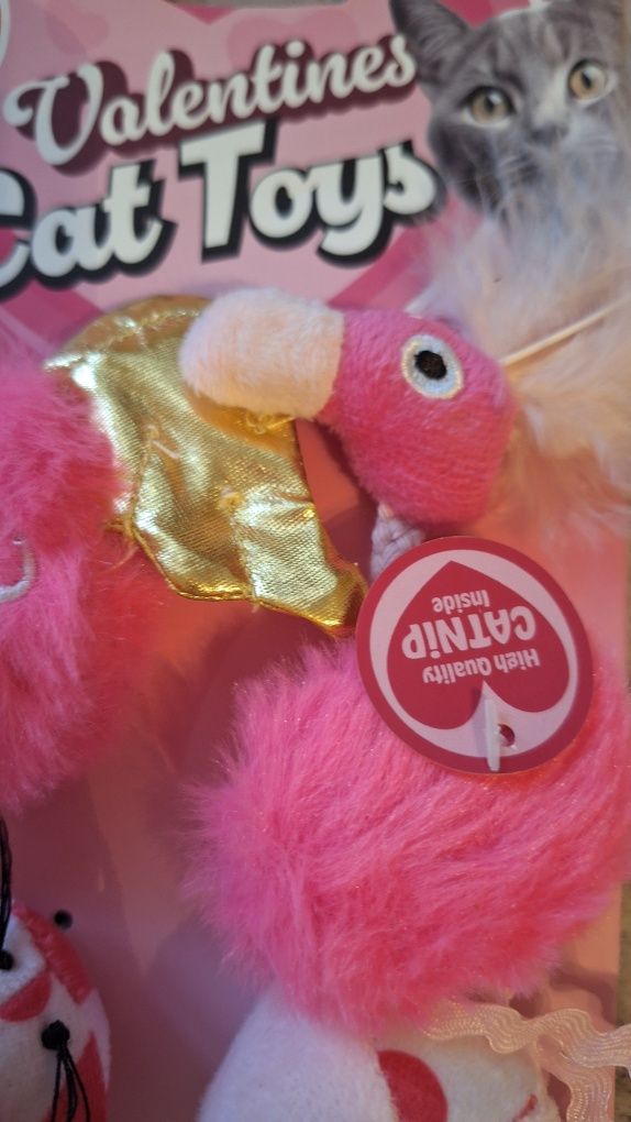 Zestaw walentynkowych zabawek dla kota z USA - VALENTINES CAT TOYS