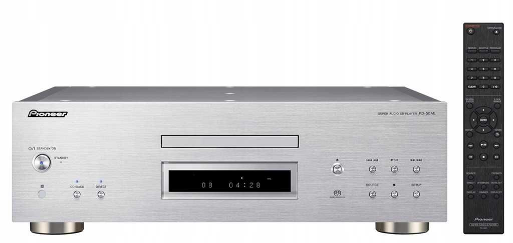 Pioneer PD-50AE odtwarzacz High End CD SACD z USB-DAC MQA srebrny