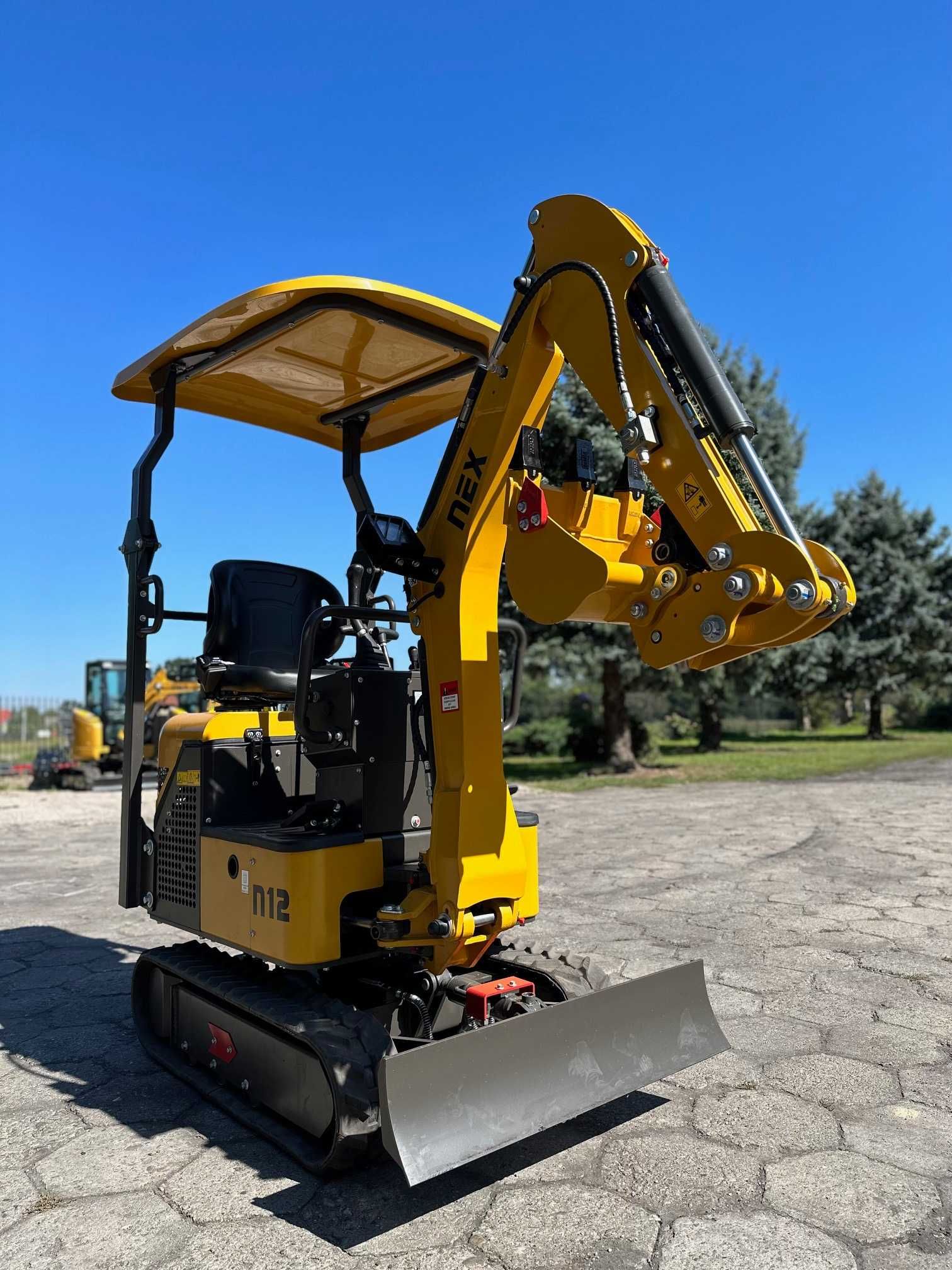 NEX Minikoparka N12 Silnik Yanmar 1200kg nowa mini koparka long