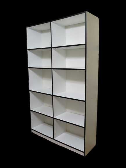 Стеллаж белый торговый офисный 200х120х36 с задней стенкой б/у