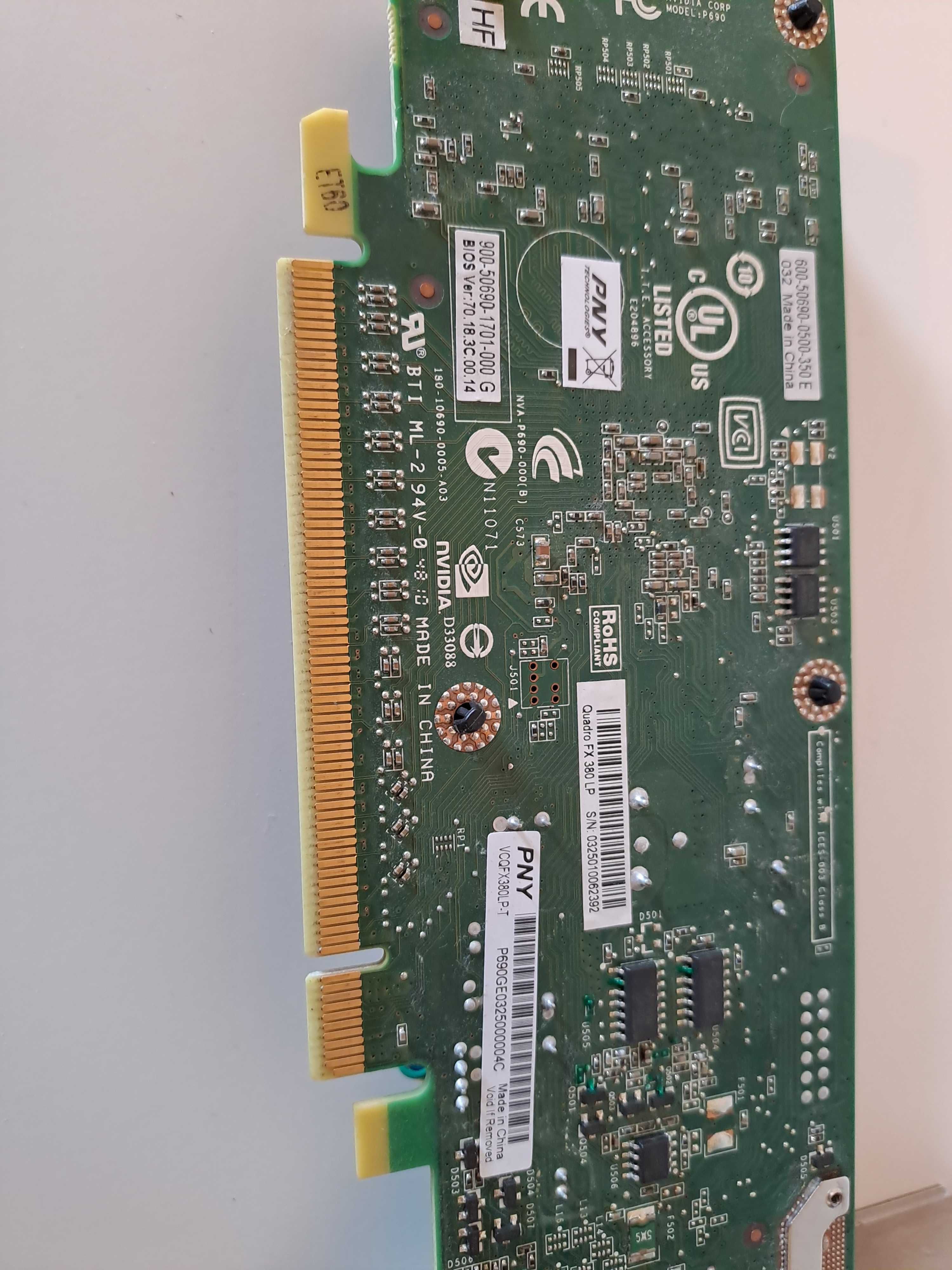 Placa Gráfica Nvidia Quadro FX 380 LP PCI-E da PNY