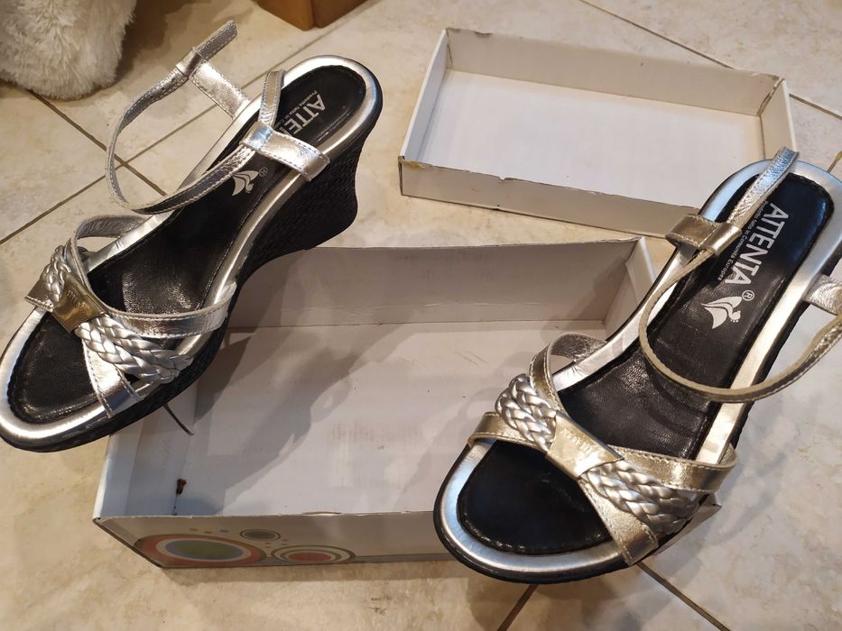 Sandálias Cunha prata