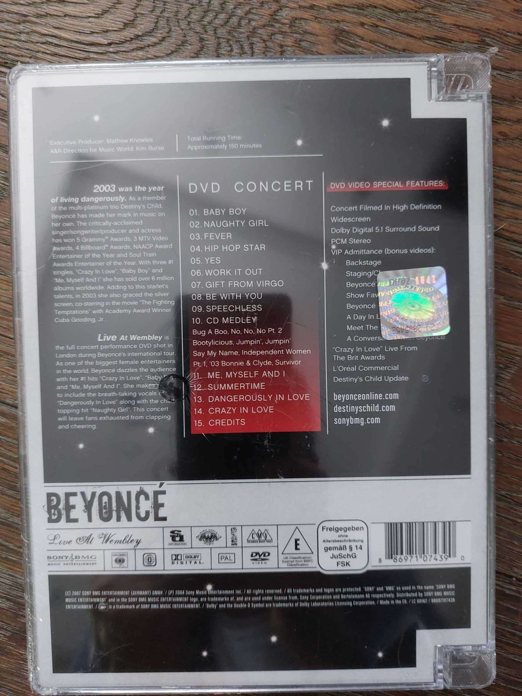 płyta DVD koncert Beyonce Live at Wembley nowa folia