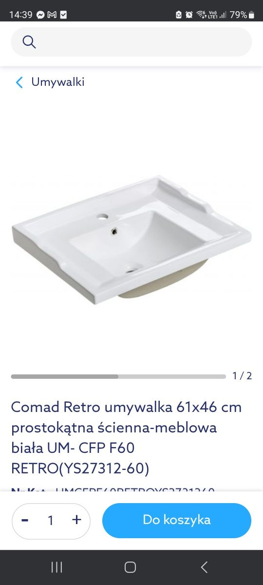 umywalka comad retro