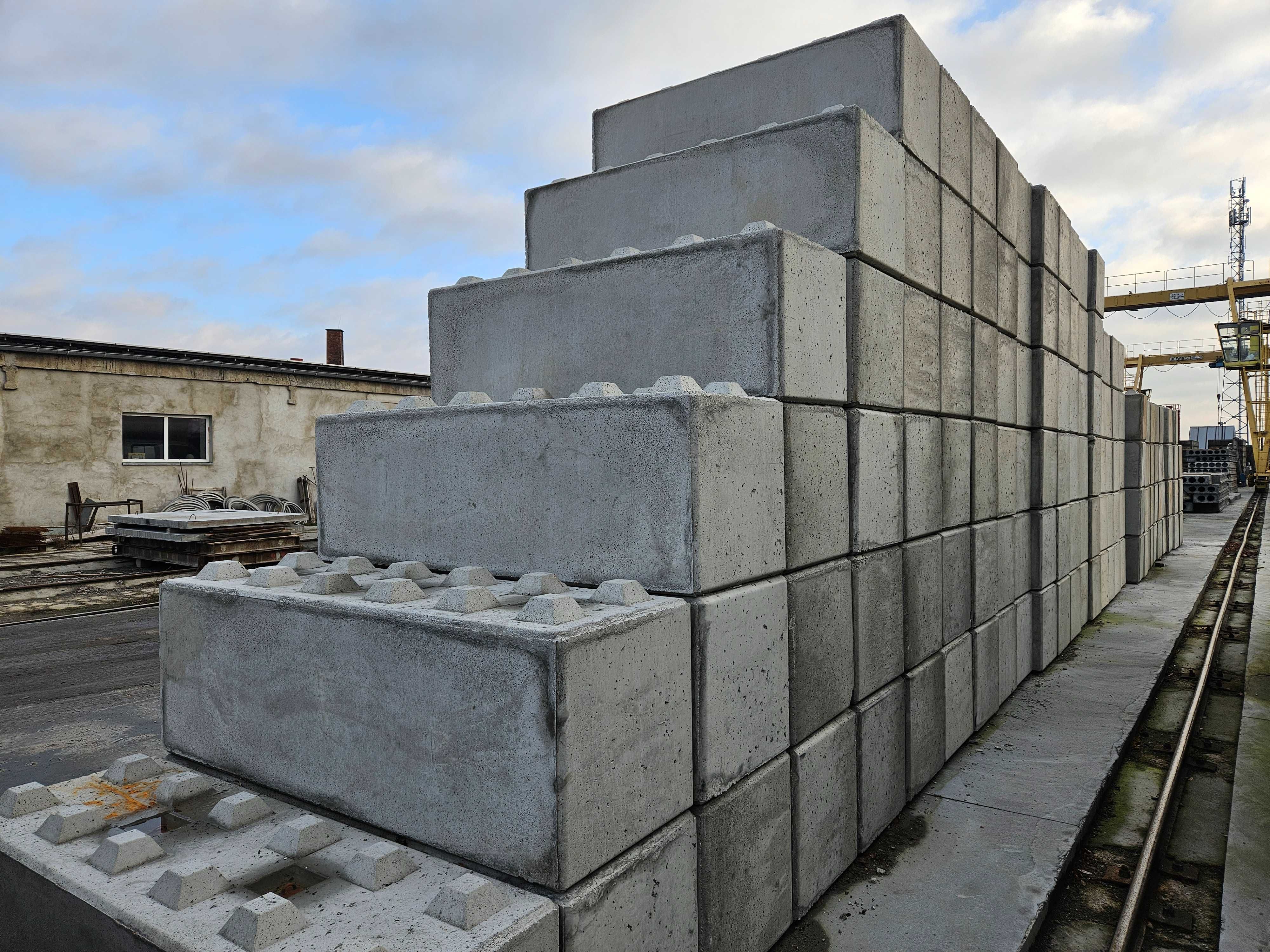 Bloki betonowe typu "LEGO" 180x60x60cm Rawicz