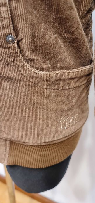 3103 Ciepła Sztruksowa Kurtka Pilotka Fox Racing rozmiar S