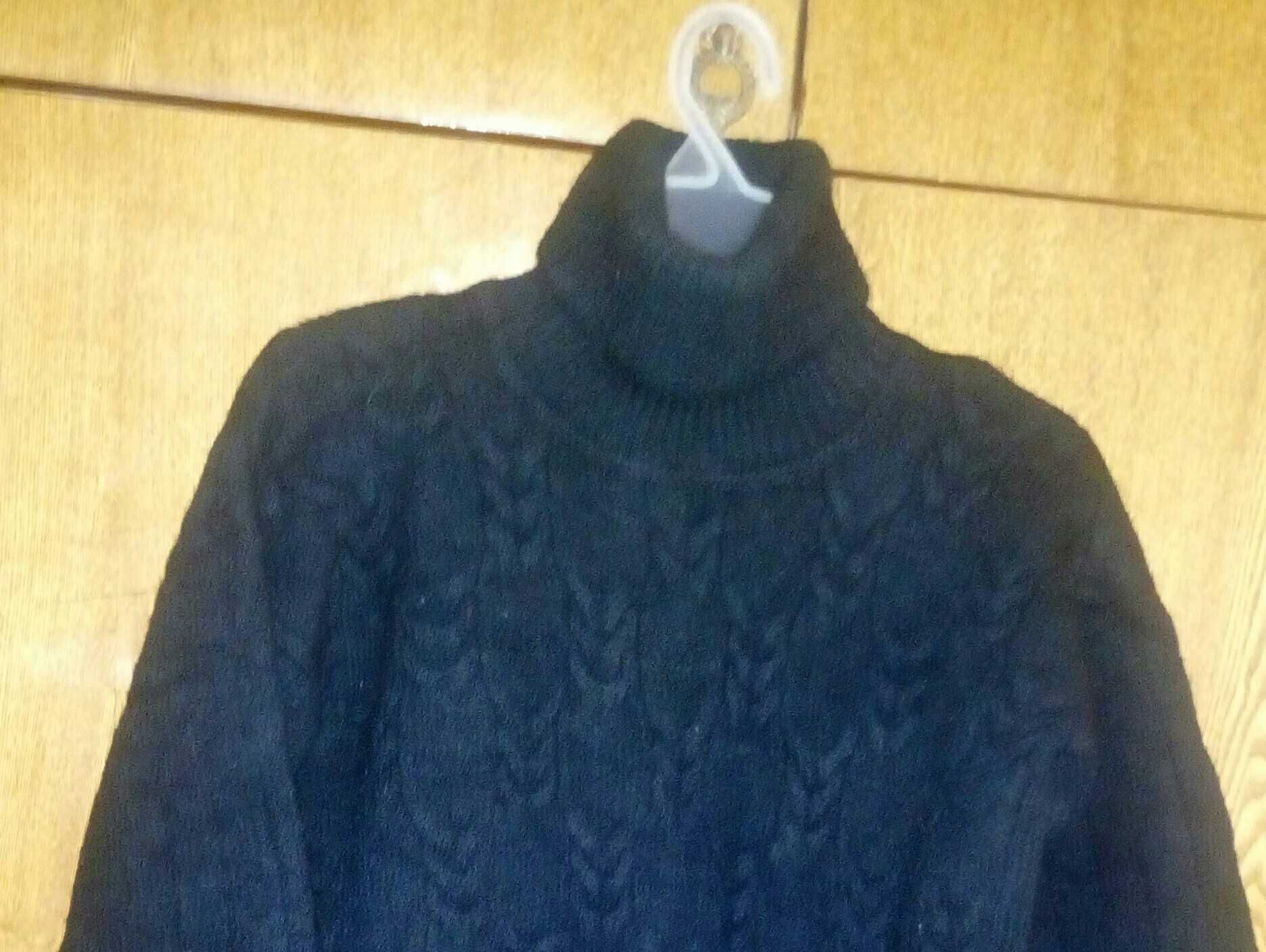 Валяный черный свитер для мальчика