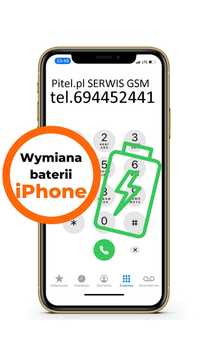 Wymiana baterii iPhone WSZYTKIE MODELE bez komunikatu o nieznanej częś