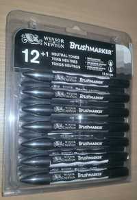 Winsor&Newton PROMARKER Zestaw Brushmarker 13 Neutral szarości blender