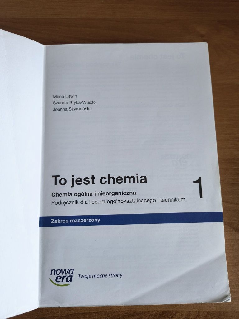 To jest chemia 1 zakres rozszerzony