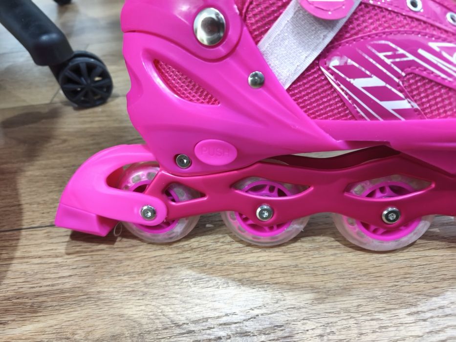 Patins feminino rosa (novo)