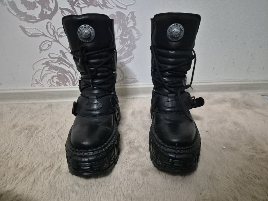 Взуття NEW ROCK, Itale negro, nomada negro tank boots